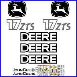 John Deere 17 Zts Mini Excavator Decals Stickers Repro Set John