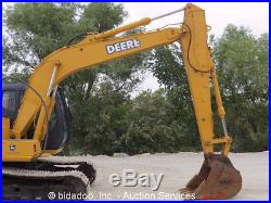 2002 John Deere 120C Hydraulic Excavator 9' 8 Stick Cab A/C Diesel Tractor