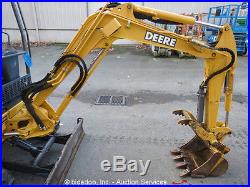 2004 John Deere 17ZTS Mini Excavator Hydraulic Thumb Backfill Blade Two Buckets