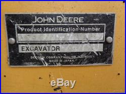 2005 John Deere 225C LC Excavator, Cab/Heat/Air, Aux Hydraulics, Isuzu, 7,494Hrs