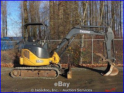2007 John Deere 35D Mini Excavator Hydraulic Thumb Rubber Tracks AUX bidadoo