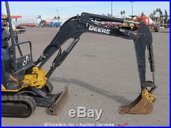 2008 John Deere 17D Mini Excavator Aux Hyd Diesel Rubber Backfill Blade Tracks
