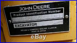 2008 John Deere 27D open cab small excavator