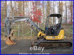 2008 John Deere 50D Mini Hydraulic Excavator Aux Hyd Thumb Q/C 38Hp Yanmar
