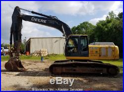 2009 John Deere 270D LC Excavator A/C 50 Bucket aux Hyd Repair Cab bidadoo