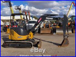 2011 John Deere 35D Mini Hydraulic Excavator Dozer Blade Aux Hyd Backhoe bidadoo
