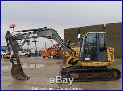 2011 John Deere 85D Midi Hydraulic Mini Excavator A/C Cab Blade Q/C Aux Hyd