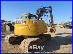 2012 John Deere 135D Hydraulic Excavator Cab A/C Reduced Tail Swing Thumb AUX
