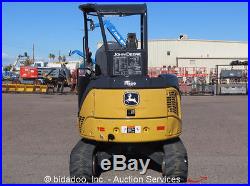2012 John Deere 27D Hydraulic Mini Excavator Aux Hyd Backfill Blade Q/C bidadoo