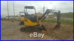 2012 John Deere 27D Trackhoe Excavator Mini Ex 2016Hrs 26Hp 6400LBS Used