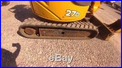 2013 John Deere 27 D 27D Trackhoe Mini Ex Small Excavator With Push Blade Used