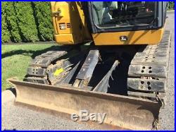2014 John Deere 75G Rubber Track Excavator Diesel Cab AC Low Hrs One Owner