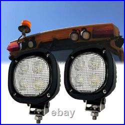 2x For John Deere Backhoe Loaders AT323301 10-30V LED Work Light LED Flood Beam