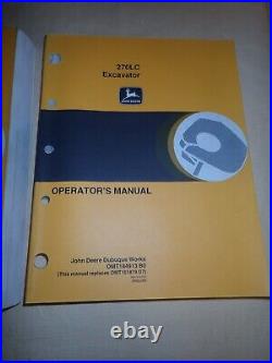 2x John Deere 270LC Excavator Operator's Manual & Parts Catalog