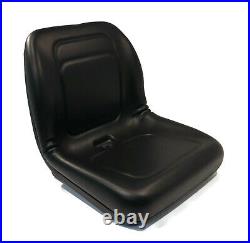 Black High Back Bucket Seat for John Deere 70, 125, 240, 7775, 8875 Skid Steers