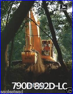Equipment Brochure John Deere 790D 892D-LC Excavator c1990 (E2375)