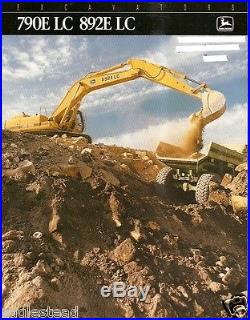 Equipment Brochure John Deere 790E LC 892E LC Excavator c1994 (E1885)