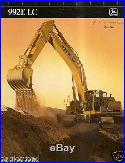 Equipment Brochure John Deere 992E LC Excavator c1995 (E1886)