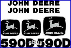 Fits John Deere 590D Excavator Decal Set JD Decals