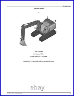 For John Deere Excavator 200g Parts Catalog Manual