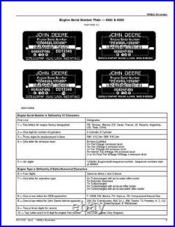 JOHN DEERE 160GLC EXCAVATOR PARTS CATALOG MANUAL sn 055001