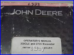 JOHN DEERE 330CLC 370C Excavator OEM Operator's Manual OMT188215 2001