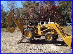 JOHN DEERE DIESEL BACKHOE LOADER tractor excavator great running tractor! Cheap