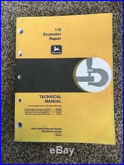 John Deere 110 Excavator Repair Technical Manual TM1658
