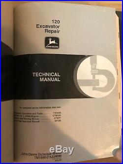 John Deere 120 Excavator Operation & Tests and Repair Manuals (TM1659, TM1660)