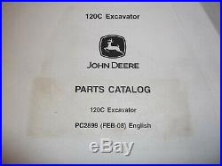 John Deere 120c Excavator Parts Manual Book Catalog Pc2899