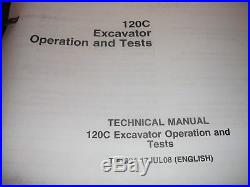 John Deere 120c Excavator Technical Service Shop Op Test Manual Book Tm1934