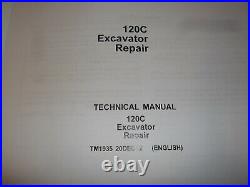 John Deere 120c Excavator Technical Service Shop Repair Manual Book Tm1935
