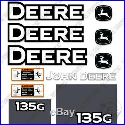 John Deere 135G Decal Kit Mini Excavator Equipment Decals 135-G 135 G Sticker