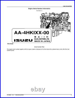 John Deere 135d Excavator Parts Catalog Manual
