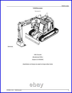John Deere 135g Excavator Parts Catalog Manual