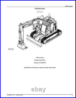 John Deere 135g Excavator Parts Catalog Manual