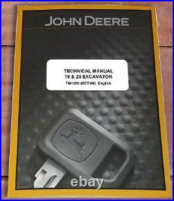 John Deere 15 & 25 Excavator Technical Service Repair Manual TM1385