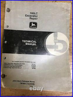 John Deere 160LC Excavator Operation & Test Shop Repair Technical Manual TM1661