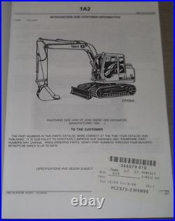 John Deere 190e Excavator Parts Manual Book Catalog Pc2375
