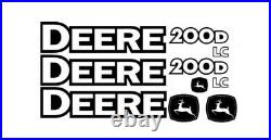 John Deere 200D LC Excavator Decal Set Tractor JD Stickers 3M Vinyl 200 D