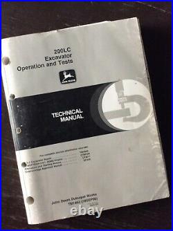 John Deere 200LC Excavator Operation & Test Shop Service Repair Manual TM1663