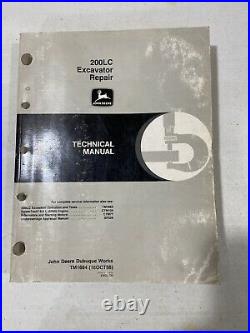 John Deere 200LC Excavator Repair Shop Technical Manual