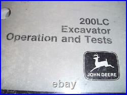 John Deere 200lc Excavator Technical Service Shop Op Test Manual Book Tm1663
