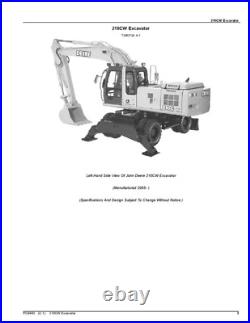 John Deere 210cw Excavator Parts Catalog Manual