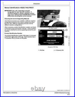 John Deere 230gw Excavator Operation Test Service Manual