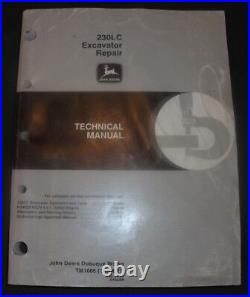 John Deere 230lc Excavator Technical Service Shop Repair Manual Book Tm1666