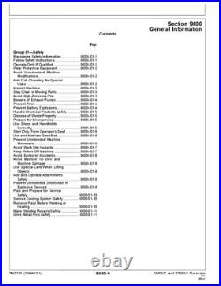 John Deere 240dlc 270dlc Excavator Operation Test Service Manual