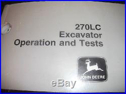 John Deere 270lc Excavator Technical Service Shop Op Test Manual Book Tm1667
