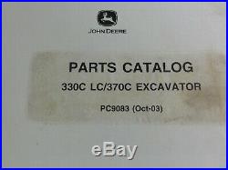 John Deere 330C LC 370C Excavator Parts Catalog Manual PC9083 Oct-03