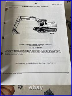 John Deere 330LC 330 LC 370 Excavator Parts Catalog Manual Shop Book Service OEM